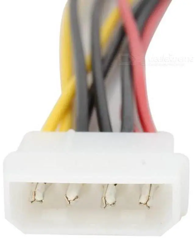 Alt view image 6 of 7 - IDE 4Pin 1 to 2 SATA 15Pin Hard Disk SDD Power Supply Extension Cable 15cm