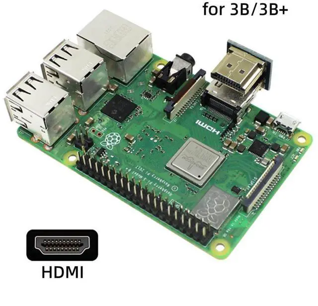 Alt view image 4 of 7 - 2 Pack HDMI to HDMI/Micro HDMI 180 Degree Angled Connector Socket for Raspberry PI 3B/3B+/4B