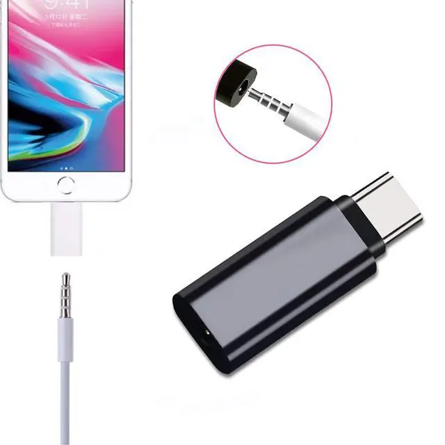 Alt view image 3 of 7 - USB C to 3.5mm Adapter,DC 3.5mm Earphone AUX Audio Female to USB 3.1 Type C Male Headphone Adapter