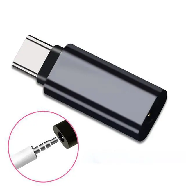Alt view image 5 of 7 - USB C to 3.5mm Adapter,DC 3.5mm Earphone AUX Audio Female to USB 3.1 Type C Male Headphone Adapter