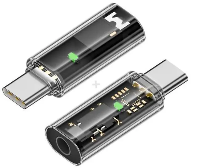 Main image of 2 Pack USB C to 3.5mm Headphone Jack Adapter Support 16bits 48KHz HiFi Sound Quality with DAC Chip