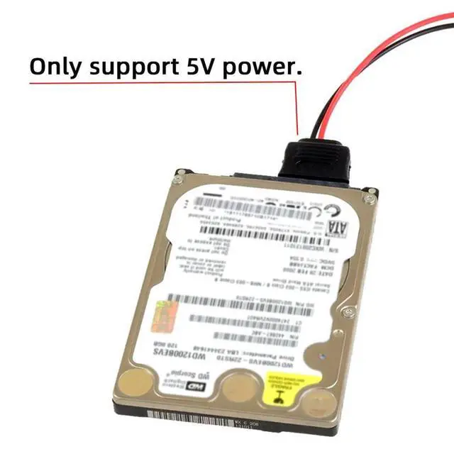 Alt view image 4 of 7 - SATA 15Pin to USB 2.0 Power 5V 2A Cable for 2.5 inch SATA HDD SSD Disk Driver