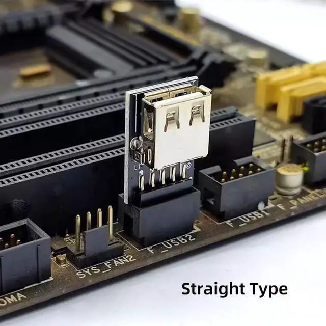 Alt view image 5 of 7 - 3 Pack Motherboard 9Pin/10Pin Front Panel Header to USB 2.0 Type A Female Converter Adapter