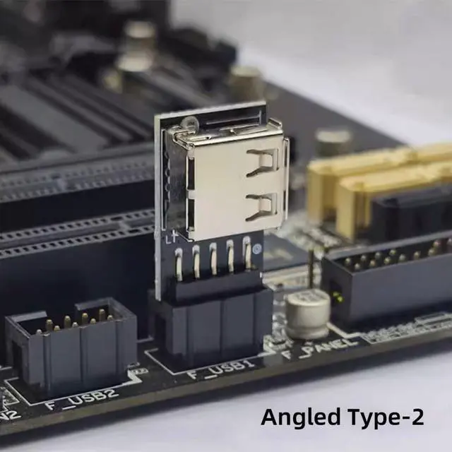 Alt view image 4 of 7 - 3 Pack Motherboard 9Pin/10Pin Front Panel Header to USB 2.0 Type A Female Converter Adapter
