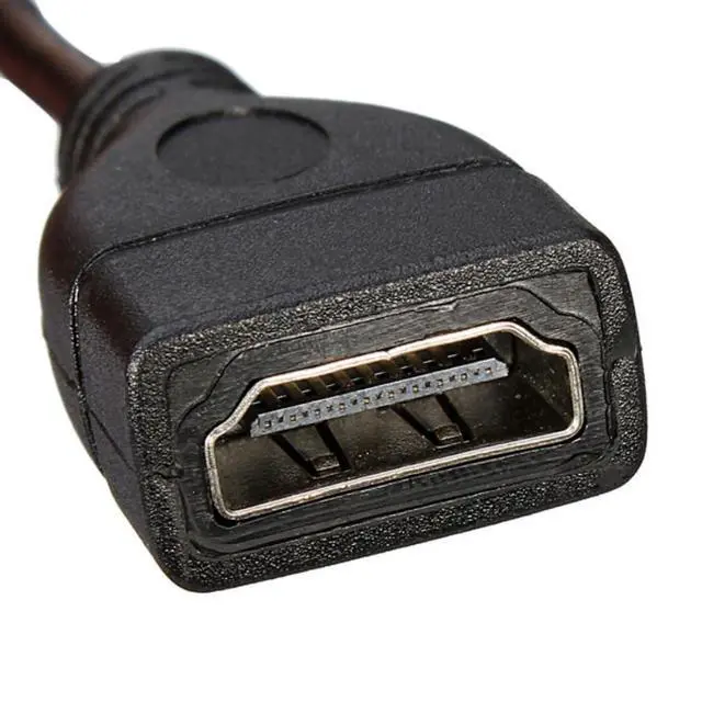 Alt view image 7 of 7 - Micro HDMI Male to HDMI Female 4K60hz HDTV 90 Degree Left Angled Cable Adapter for Displays Monitor Camera 10cm