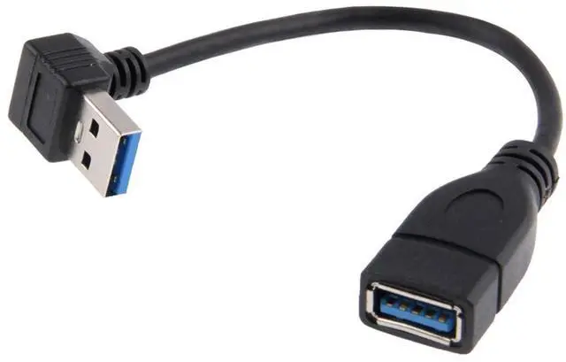 Main image of Down Angled 90 Degree USB 3.0 A Male to Female Extension 30cm Cable 5Gbps