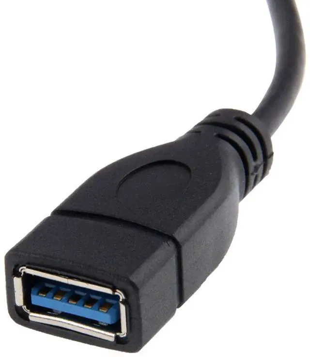 Alt view image 3 of 5 - 6.3 Inch USB 3.0 Extension Short Cable,USB 3.0 Male to Female 90 Degree Left Angled Extension Data Cable for Laptop, Keyboard, Mouse, Flash Drive, Printer
