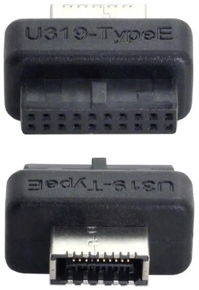 Alt view image 6 of 7 - Overmold Motherboard USB 3.0 19/20Pin to USB 3.1 Type-E Front Panel Socket Extension Adapter
