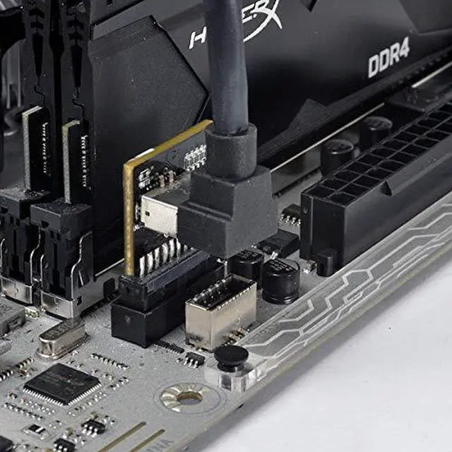 Alt view image 4 of 7 - Motherboard 19/20Pin to USB 3.1 Type E Front Panel Socket Converter Adapter with Chip