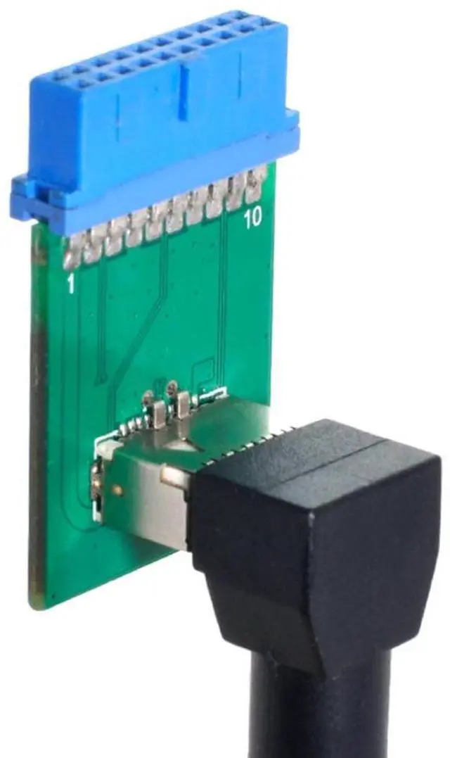 Alt view image 5 of 7 - Motherboard 19/20Pin to USB 3.1 Type-E Key-B Front Panel Socket Adapter