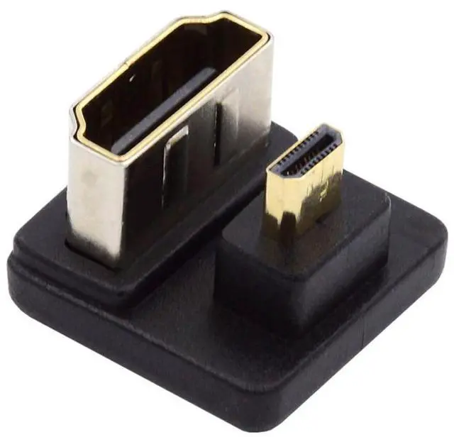 Main image of Micro HDMI Male to HDMI Female 4K@60Hz 180 Degree UP Angled Extension Adapter Converter Connector