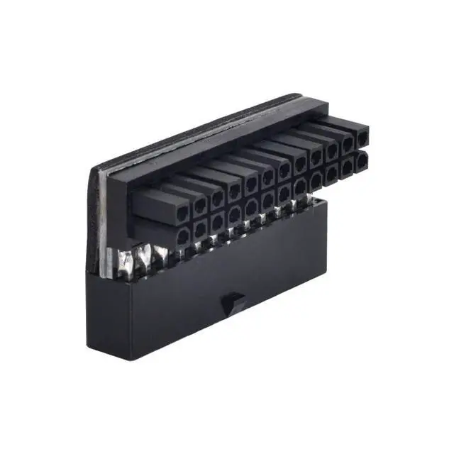 Alt view image 6 of 7 - ATX 24Pin Male to Female 90 Degree Angled Mainboard PSU Power Supply Header Direction Gender Changer Connector Adapter
