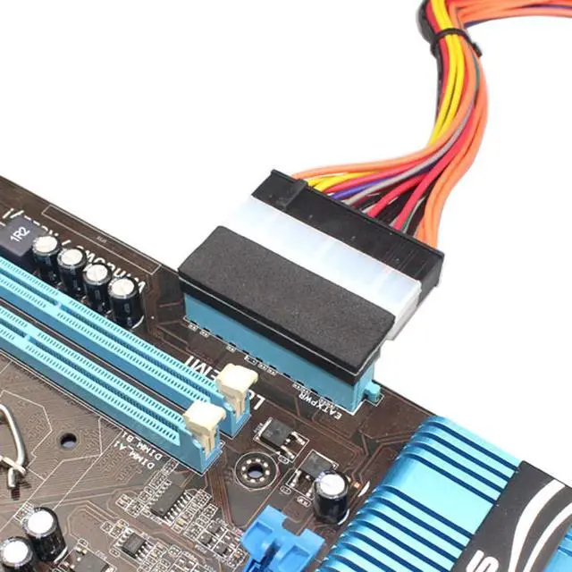 Alt view image 4 of 7 - ATX 24Pin Male to Female 90 Degree Angled Mainboard PSU Power Supply Header Direction Gender Changer Connector Adapter