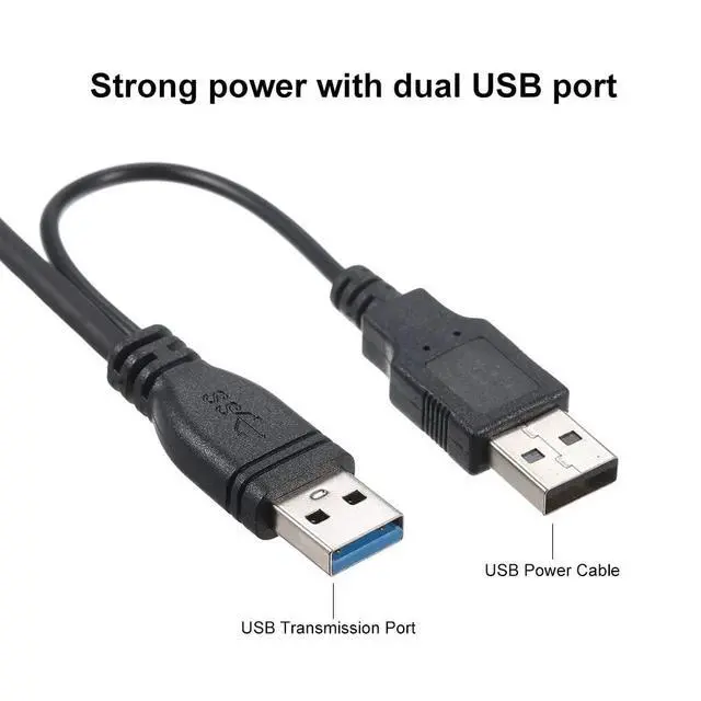 Alt view image 5 of 7 - 5Gbps Type-C USB-C to USB 3.0 Male & USB 2.0 Dual Data Y Cable Extra Power for Laptop & Hard Disk 60cm