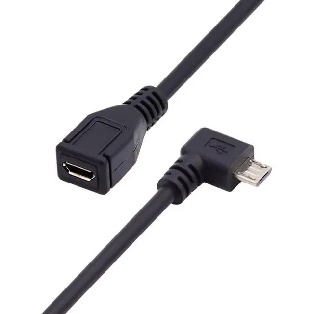Alt view image 3 of 7 - Micro USB 2.0 Extension Cable,Micro USB Male to Female 90 Degree Right Angled Data Charging Extension Cable for Dash Cam/GPS/Camera 1.64FT/0.5M