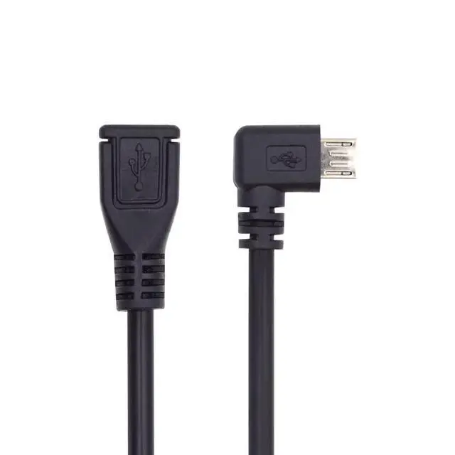 Alt view image 4 of 7 - Micro USB 2.0 Extension Cable,Micro USB Male to Female 90 Degree Right Angled Data Charging Extension Cable for Dash Cam/GPS/Camera 1.64FT/0.5M