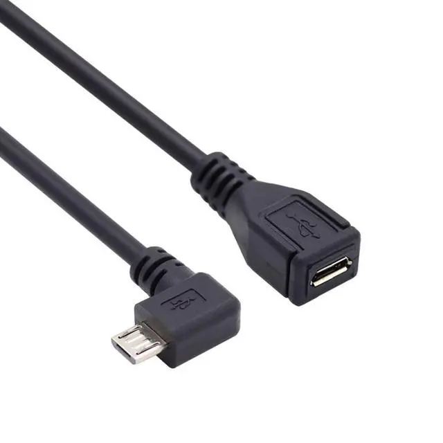 Alt view image 5 of 7 - Micro USB 2.0 Extension Cable,Micro USB Male to Female 90 Degree Right Angled Data Charging Extension Cable for Dash Cam/GPS/Camera 1.64FT/0.5M