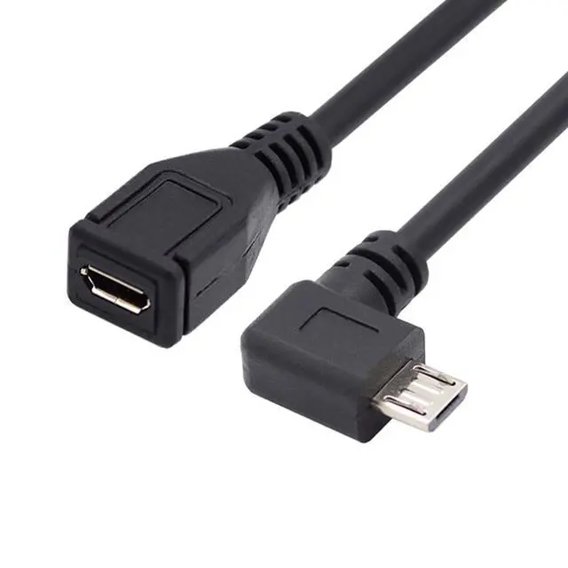 Main image of Micro USB 2.0 5Pin Male to Female 90 Degree Left Angled Extension Cable for Tablet & Phone & MHL & OTG Extension