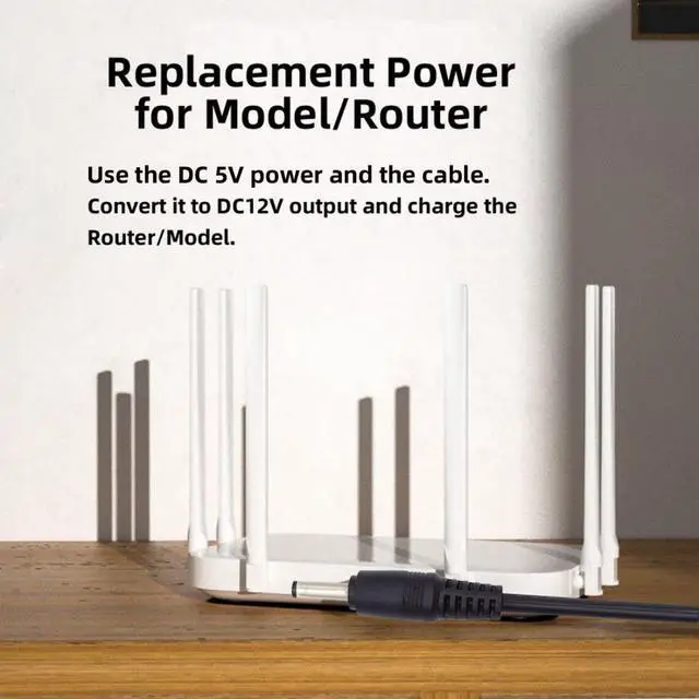 Alt view image 4 of 7 - USB Boost Charging Cable 3.28FT,USB 2.0 DC 5V to DC 12V 3.5x1.35mm Boost Power Cable for Router/Optical Modem