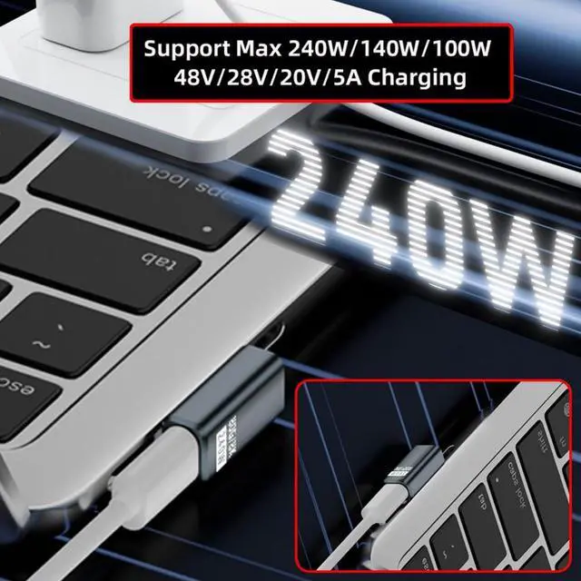 Alt view image 4 of 7 - USB C Extender Adapter,USB 5.0 Type C Male to Female 90 Degree Angled Adapter Support 80Gbps Data Transfer PD 240W Fast Charging 16K/8K/5K Video Output