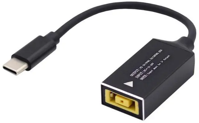 Alt view image 7 of 7 - USB C 65W Charge Converter for DC Thinkpad X1 to USB C 5V 9V 20V Power Plug Charge Cable