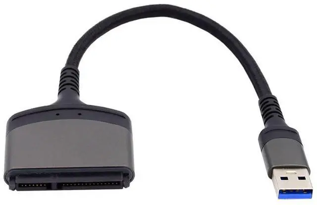 Alt view image 6 of 7 - SATA to USB Nylon Braided Cable USB 3.0 to 2.5" SATA Hard Drive External Converter Adapter for SSD/HDD Data Transfer