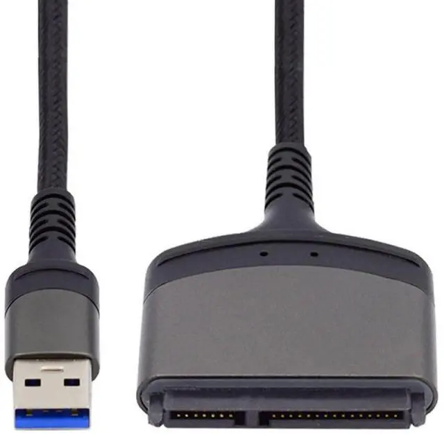 Alt view image 7 of 7 - SATA to USB Nylon Braided Cable USB 3.0 to 2.5" SATA Hard Drive External Converter Adapter for SSD/HDD Data Transfer