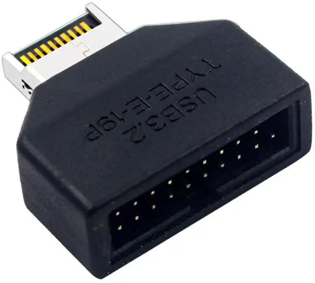 Main image of USB 3.0 Motherboard Type E to 19-Pin Adapter, Black, Computer Connector, Data Transfer Cable Converter