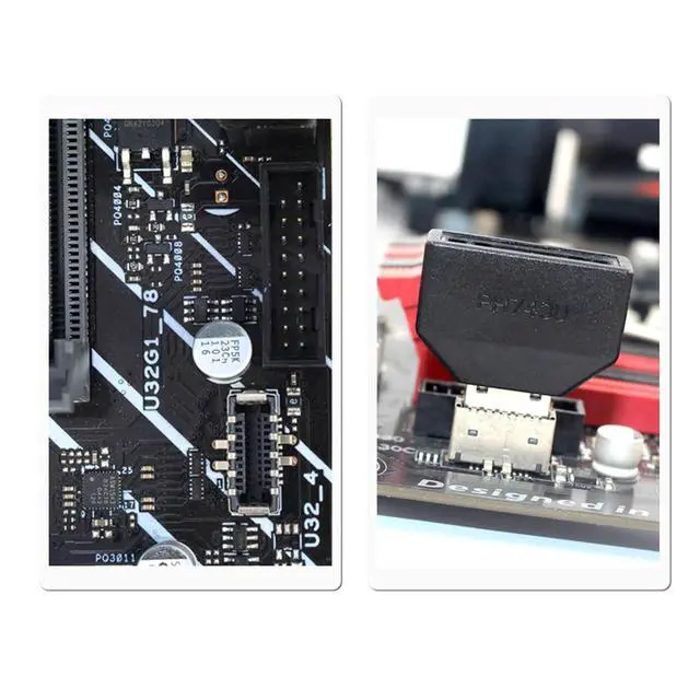 Alt view image 2 of 6 - USB 3.0 Motherboard Type E to 19-Pin Adapter, Black, Computer Connector, Data Transfer Cable Converter