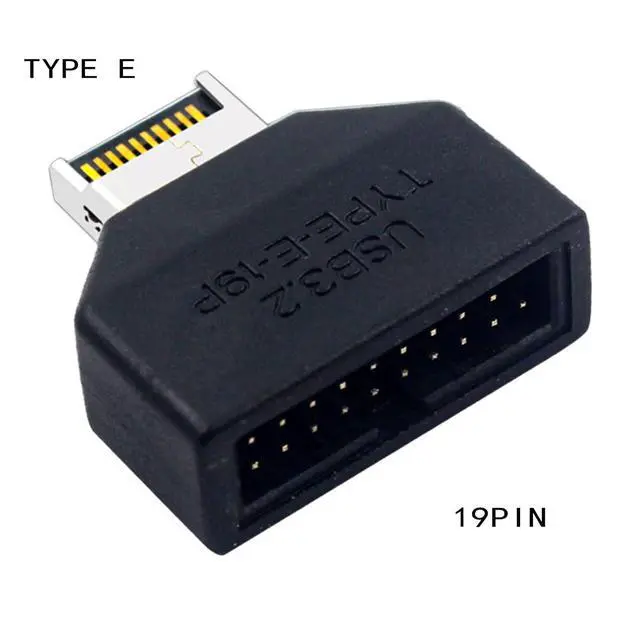 Alt view image 6 of 6 - USB 3.0 Motherboard Type E to 19-Pin Adapter, Black, Computer Connector, Data Transfer Cable Converter