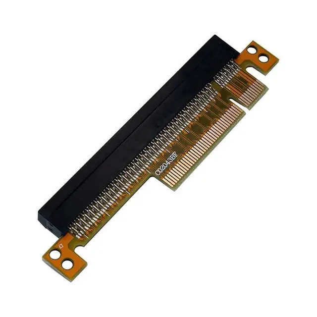 Alt view image 4 of 5 - PCI-E X8 to X16 180 Degree Adapter PCIe Riser Card PCI Express Male to Female Riser Card