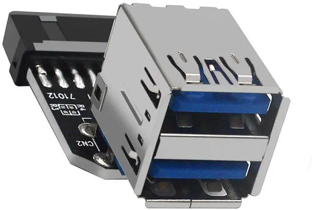 Main image of USB 3.0 Dual Port Adapter 19/20 PIN to Dual USB 3.0 Female Header for PC Motherboard Expansion (A)