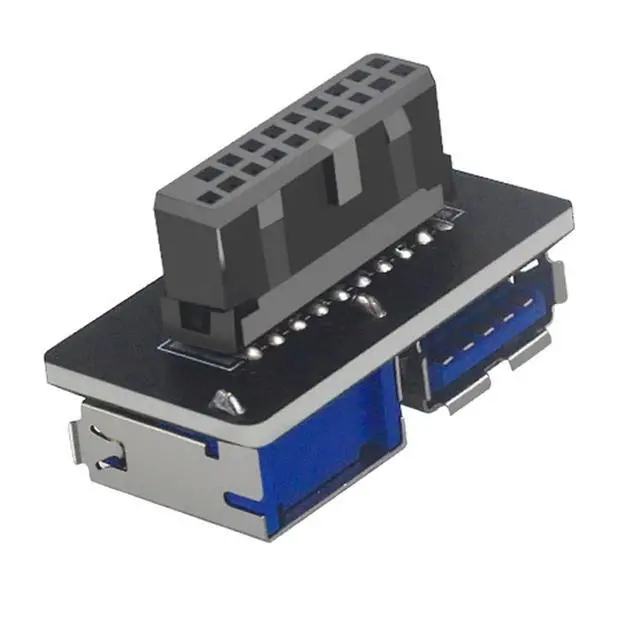 Alt view image 5 of 6 - USB 3.0 Dual Port Adapter 19/20 PIN to Dual USB 3.0 Female Header for PC Motherboard Expansion (C)