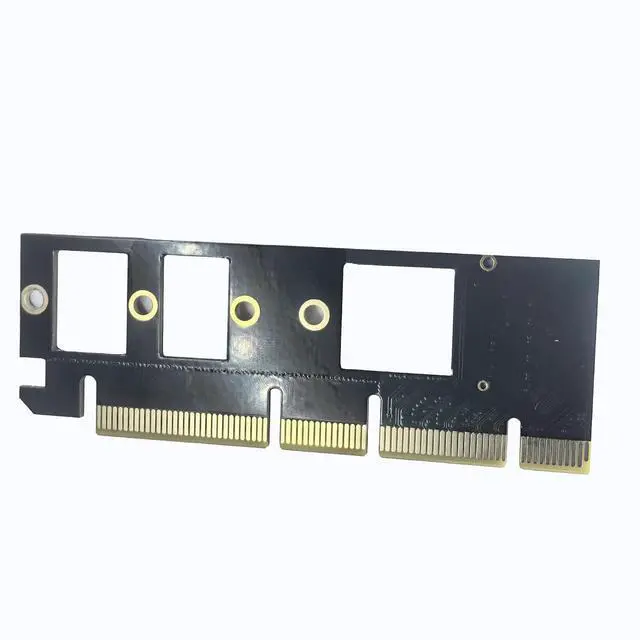 Alt view image 6 of 6 - NVMe M.2 SSD to PCIe X16 Adapter Card, Black, 2 Ports, Supports 2230/2242/2260/2280 SSD Sizes, Matte Finish