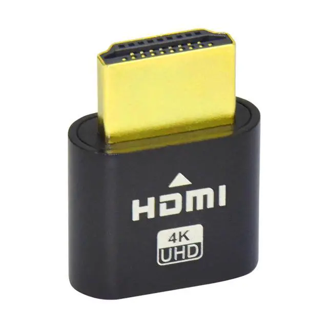 Alt view image 2 of 7 - HDMI Dummy Plug, 4K UHD Virtual Display Emulator, 5-Pack, Black
