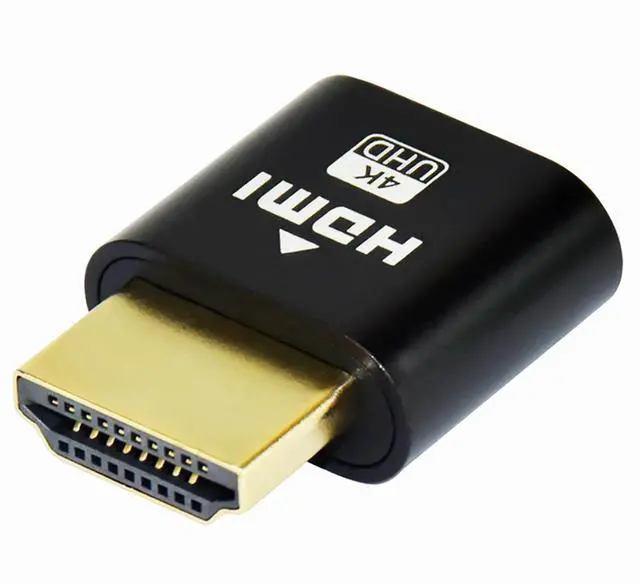 Alt view image 3 of 4 - HDMI Dummy Plug, 4K UHD Virtual Display Emulator, 2-Pack, Black