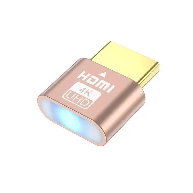 Alt view image 2 of 7 - 4K HDMI Dummy Load Virtual Plug High Resolution Virtual Monitor Display Emulator Next Generation Headless Display Adapter (Gold Color 5pcs)