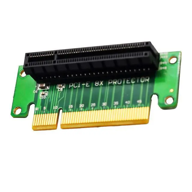 Alt view image 5 of 5 - PCI-E X8 Riser Card, PCI Express Male to Female 90 Degree Adapter, 3 Pack, PCI-E for Server and Mining
