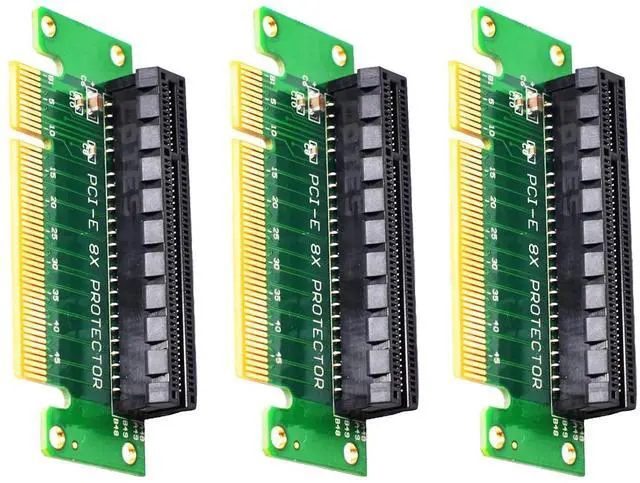Main image of PCI-E X8 Riser Card, PCI Express Male to Female 90 Degree Adapter, 3 Pack, PCI-E for Server and Mining
