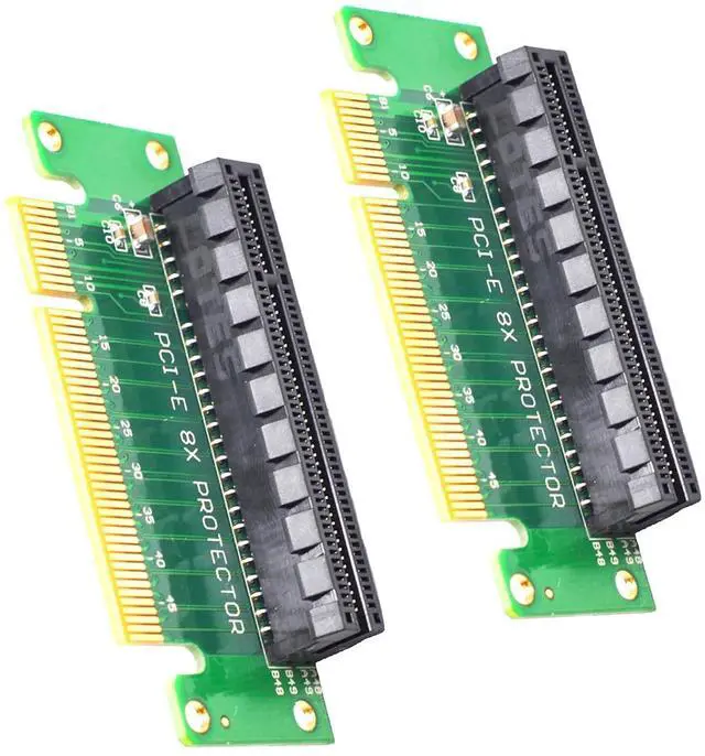 Main image of PCIE X8 Protector Riser Card, PCI-E PCI Express 90 Degree Male to Female Adapter, 2 Pack