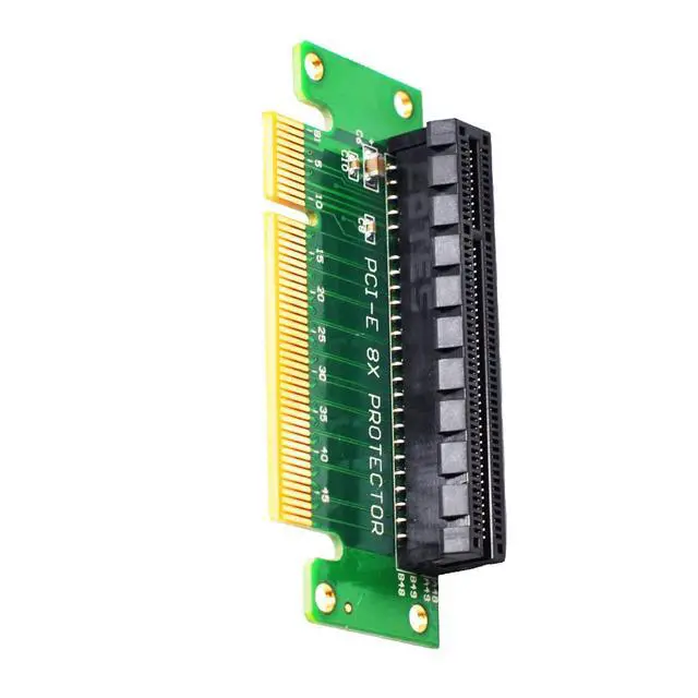 Alt view image 6 of 6 - PCIE X8 Protector Riser Card, PCI-E PCI Express 90 Degree Male to Female Adapter, 2 Pack