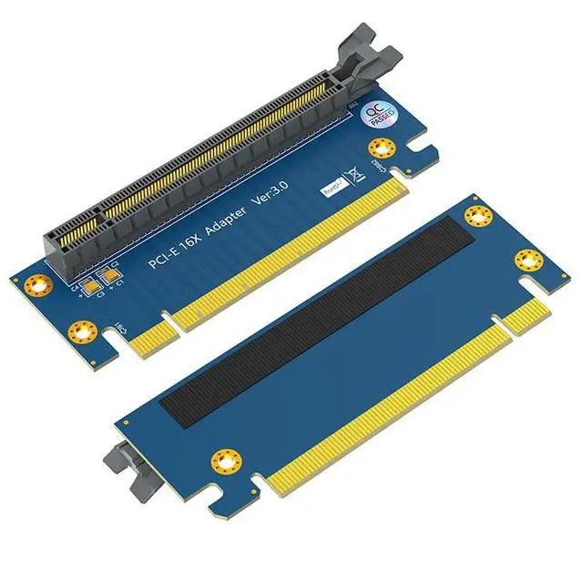 Alt view image 4 of 5 - PCI-E X16 Riser Card Adapter, PCIE GPU 90 Degree Male to Female Adapter, PCI Express Version 4.0