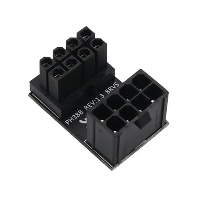 Alt view image 4 of 7 - ATX 8pin Standard Reverse Type GPU Power Adapter, 180-Degree Angled ATX Female to Male Adapter for Desktop Graphics Cards