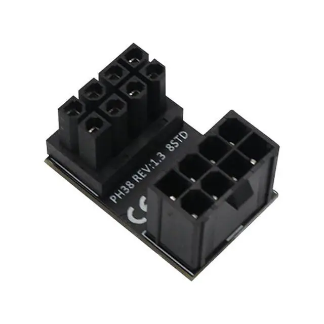 Alt view image 5 of 7 - ATX 8pin Standard Reverse Type GPU Power Adapter, 180-Degree Angled ATX Female to Male Adapter for Desktop Graphics Cards