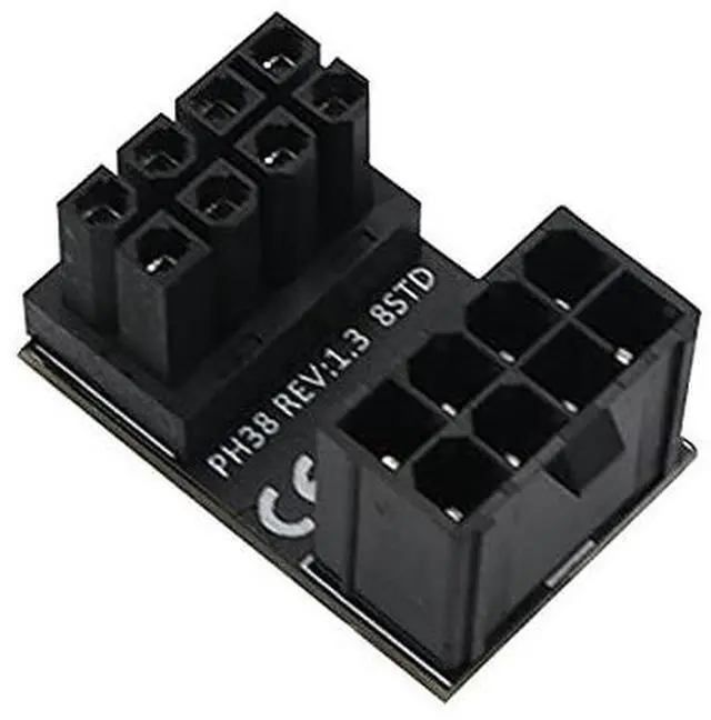 Main image of ATX Female to Male 8pin STD 180 Degree Angled Adapter for Desktops Graphics Card