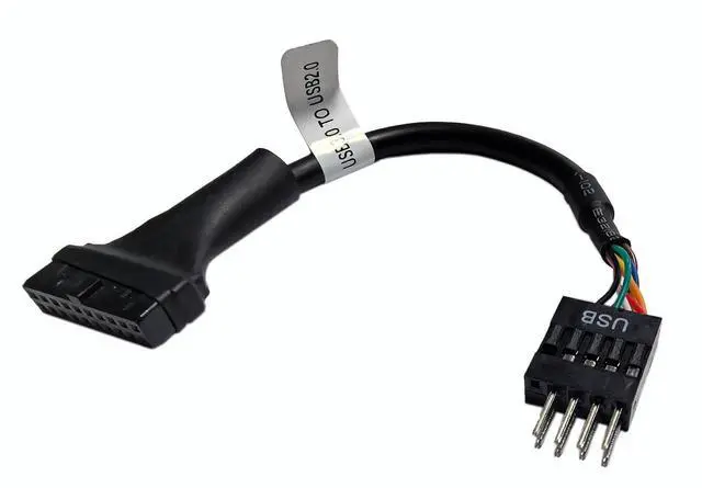 Main image of USB 3.0 to USB 2.0 Adapter Cable, 19/20 Pin to 9 Pin Internal Header Converter, 480 Mbps Data Transfer Speed for Desktop PC Motherboard Front Panel Connection - 1 Pack