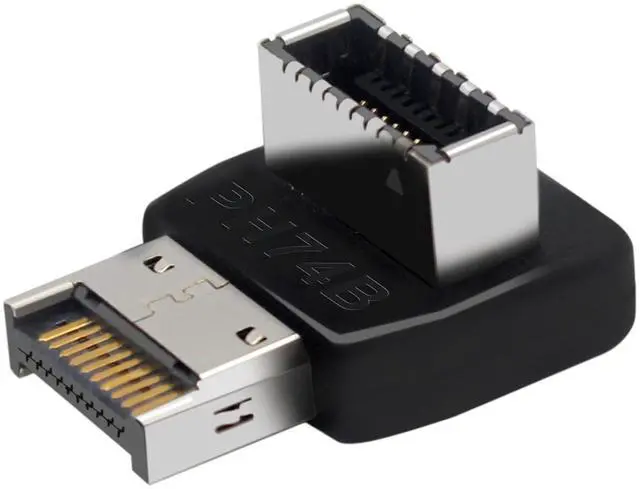 Main image of USB 3.1 GEN2 Type E Adapter, Motherboard Adapter, Black, Male to Female (Mold B)