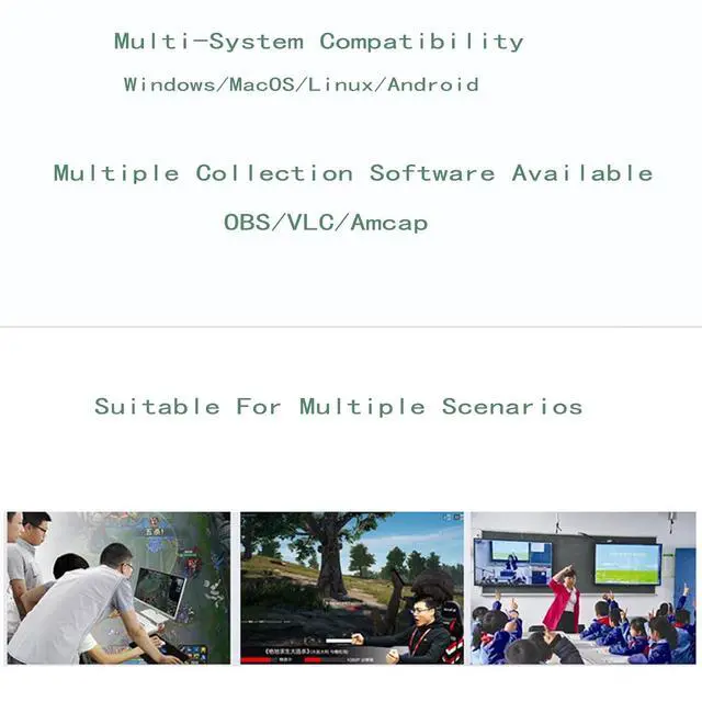 Alt view image 5 of 7 - HDMI Video Capture Card, HDMI to USB 3.0 & USB-C, 1080P 60FPS, Low Latency, Plug & Play for DSLR, Camcorder, Live Streaming, Gaming, Video Conferencing on PC, Mac, Tablet - 1 Pack