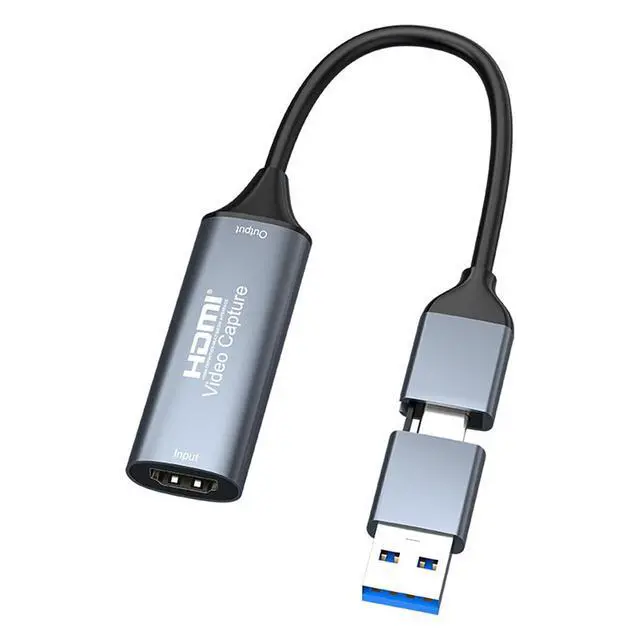 Alt view image 7 of 7 - HDMI Video Capture Card, HDMI to USB 3.0 & USB-C, 1080P 60FPS, Low Latency, Plug & Play for DSLR, Camcorder, Live Streaming, Gaming, Video Conferencing on PC, Mac, Tablet - 1 Pack