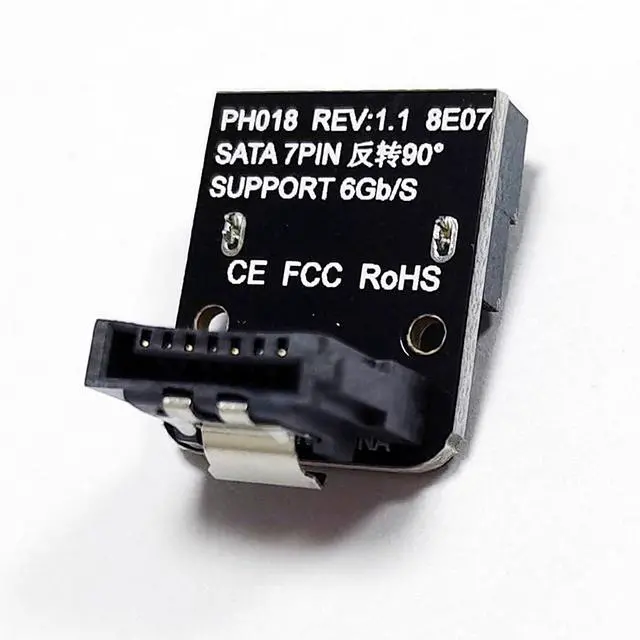 Alt view image 6 of 7 - SATA Male to Female 90 Degree Right Angle Adapter, Type A and Type B, 2 Pack